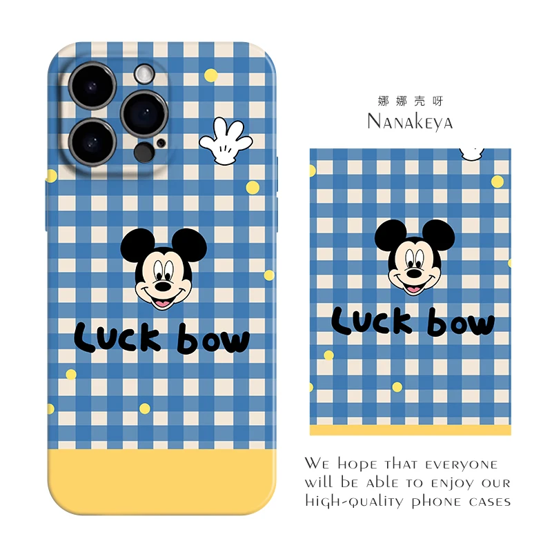 蓝格米奇菲林壳适用苹果16iPhone14Pro华为小米15VIVO可爱手机壳