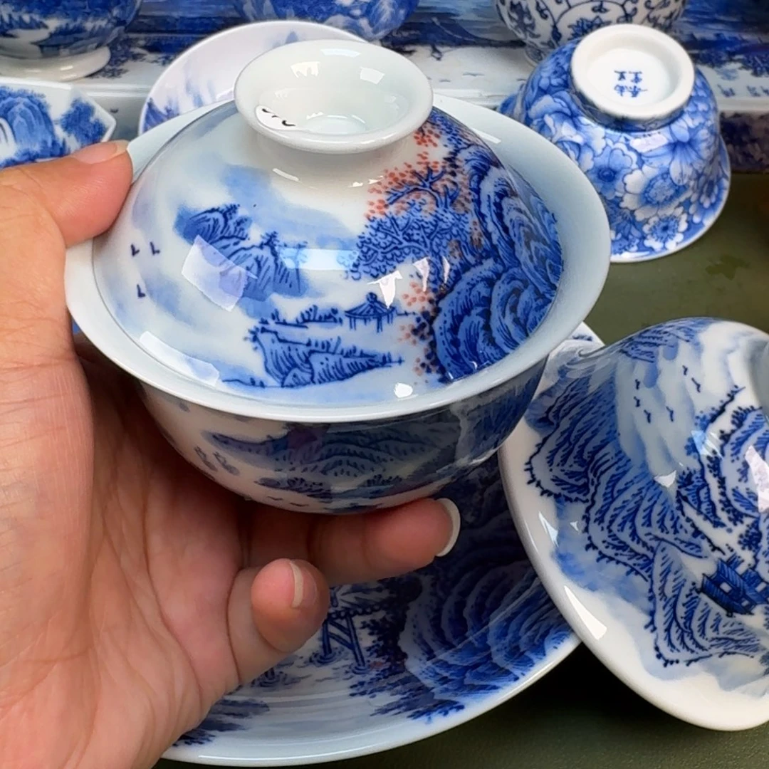 景德镇纯手绘茶具圆圆218