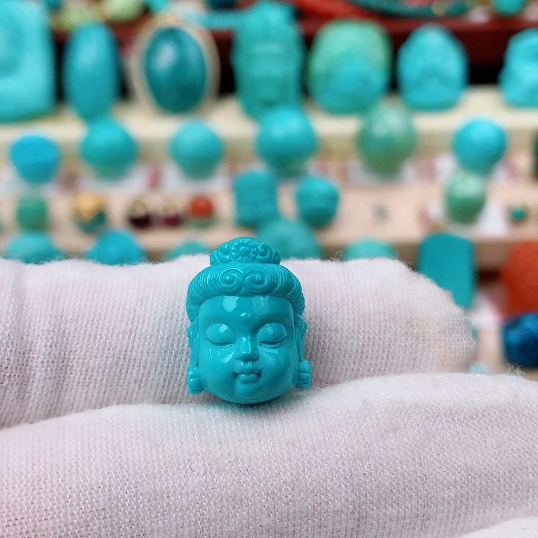 绿松石未镶嵌宝宝佛