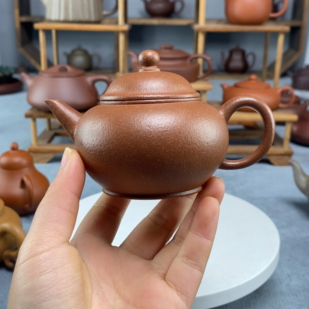 紫砂茶壶红降坡水平