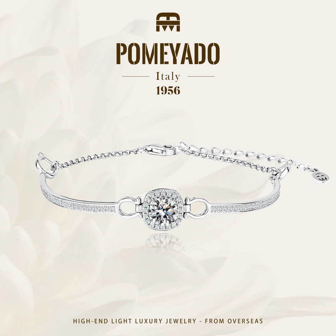 925银莫桑石 【克拉之恋】POMEYADO设计师款轻奢手链F1711