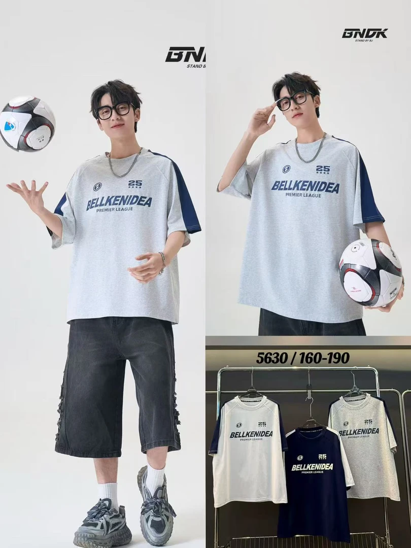 【5630-蓝色】潮品圆领T恤