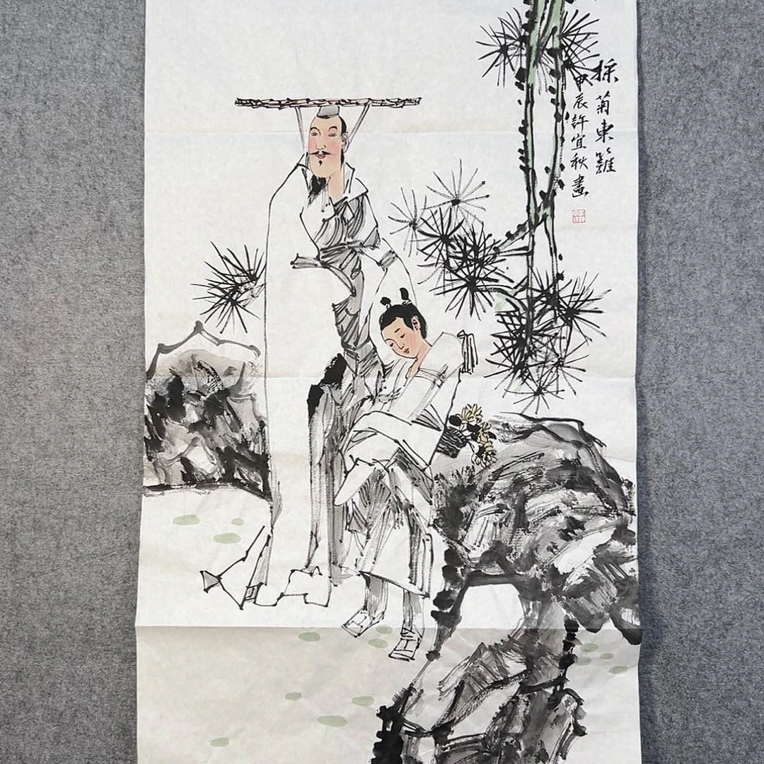 国画492 牡丹之花之叶的颜色与