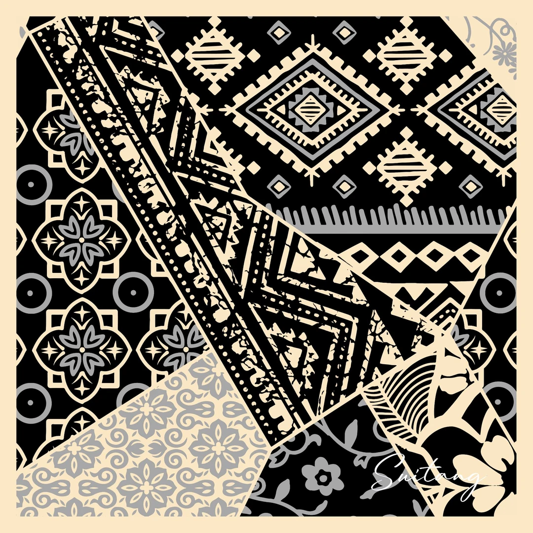 【雪纺】岁棠原创 法式复古丝巾桑蚕丝棉混纺文艺轻奢礼物