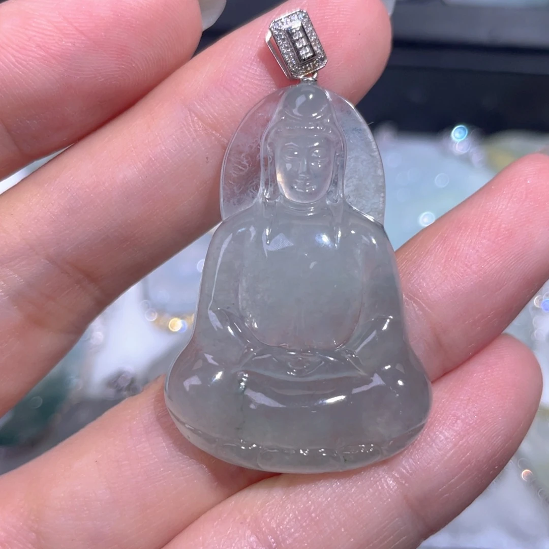 颈饰18K金镶嵌翡翠翡翠