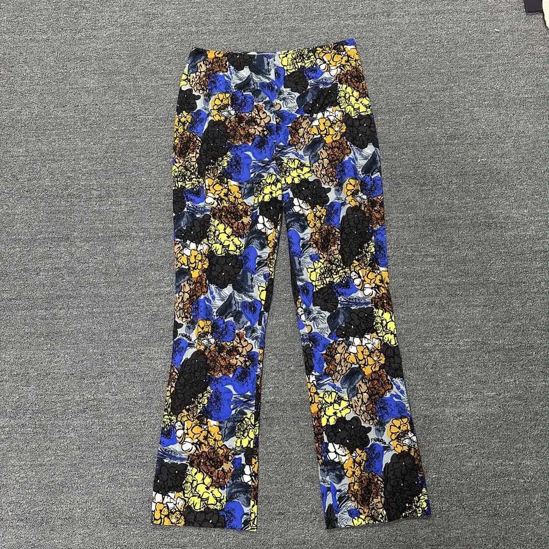 未使用 Prada/普拉达 女士彩色印花休闲裤豹纹扎染水墨泼墨155789