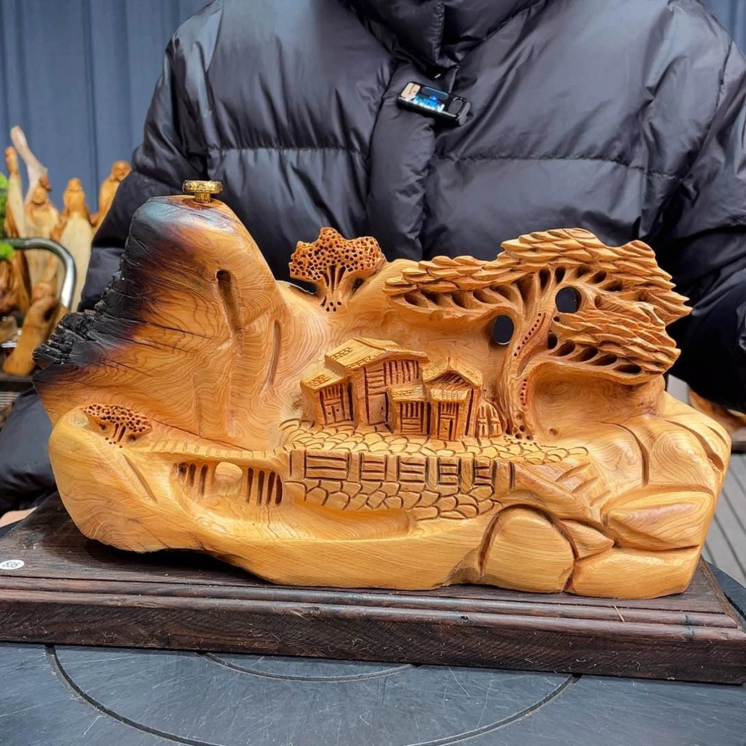 柏木（崖柏）山水倒流香送两盒香