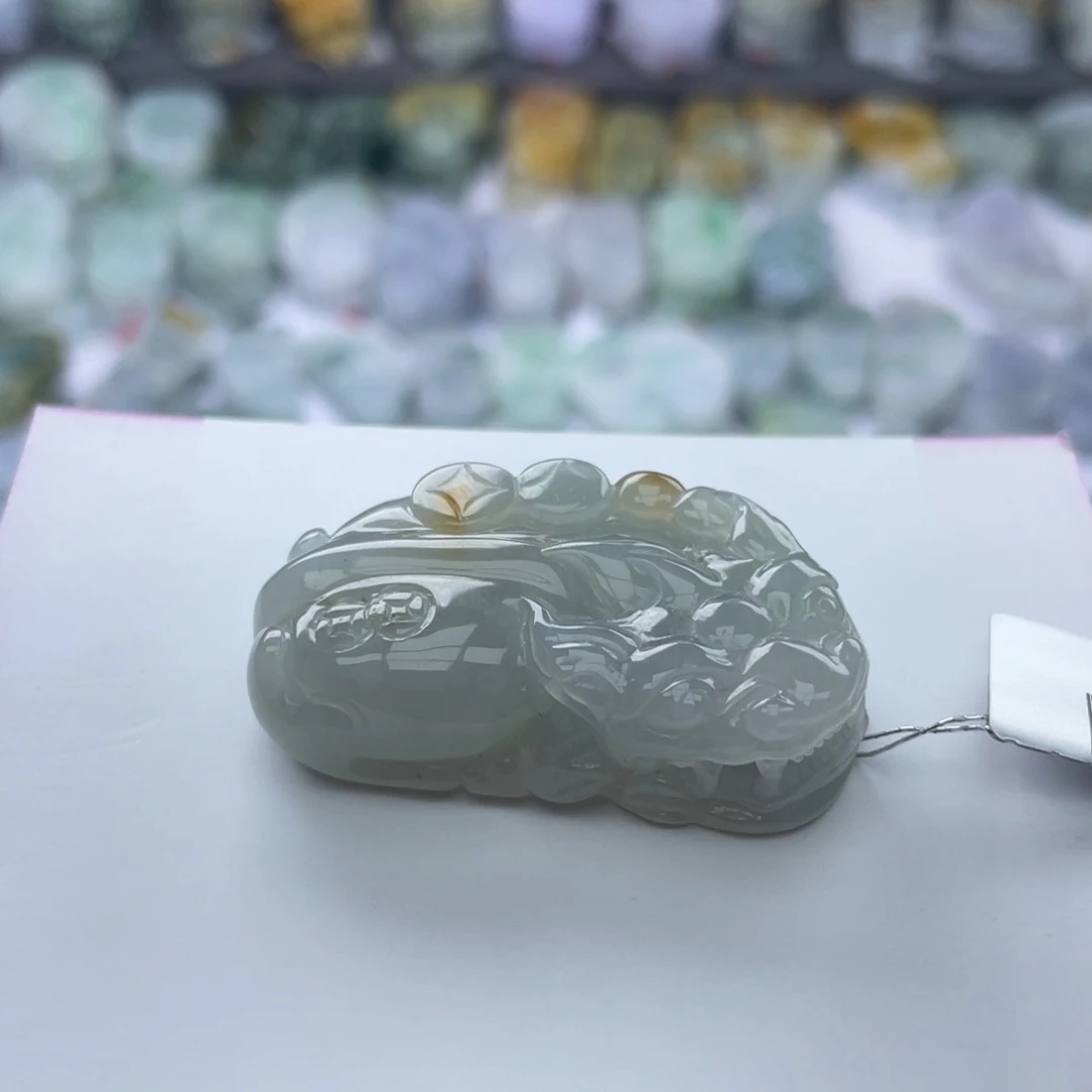 翡翠颈饰未镶嵌範****^貔貅