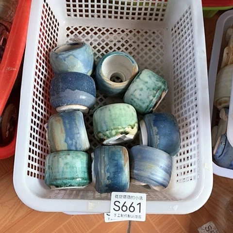 紫砂花盆661微瑕品口径4.5左右有打磨