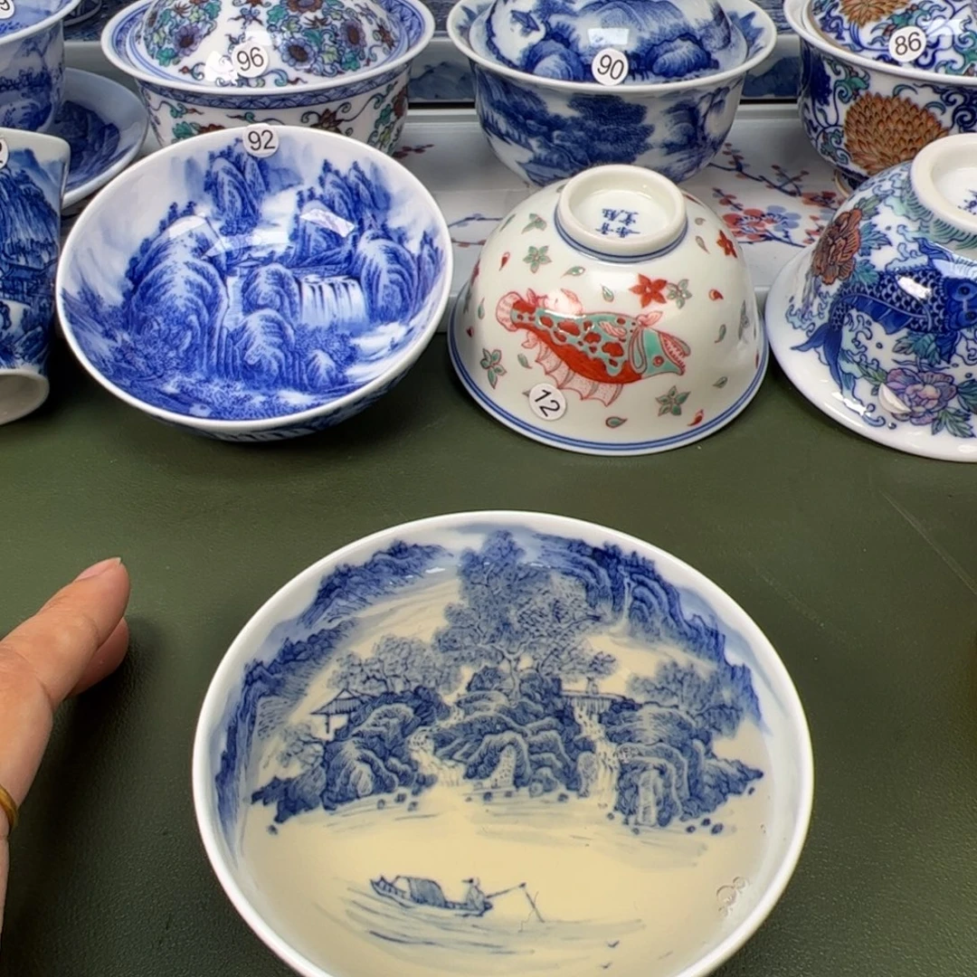 陶瓷景德镇纯手工纯手绘茶具木木93