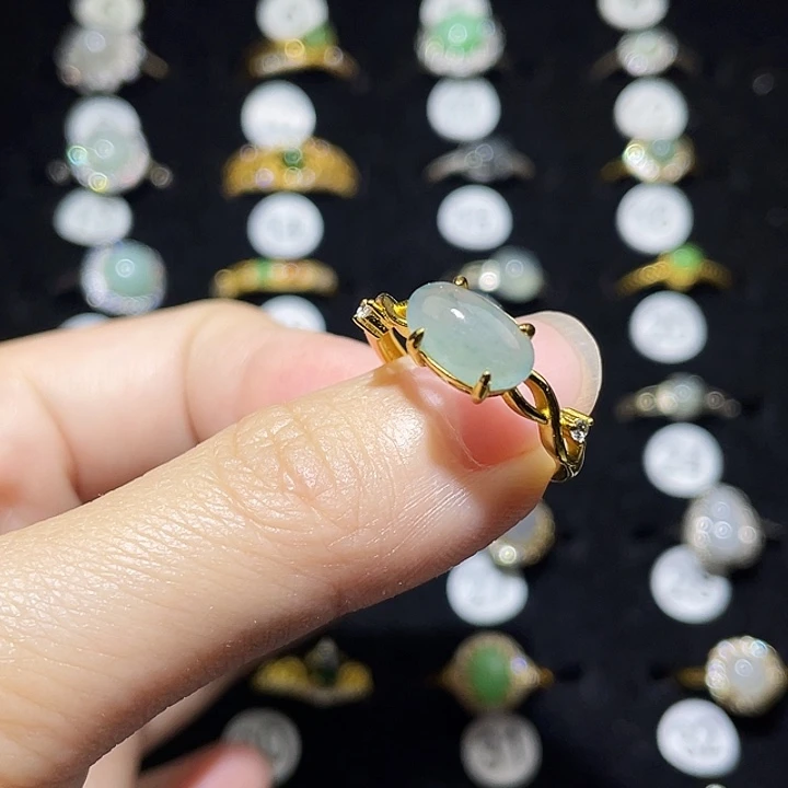 翡翠未镶嵌戒指戒指