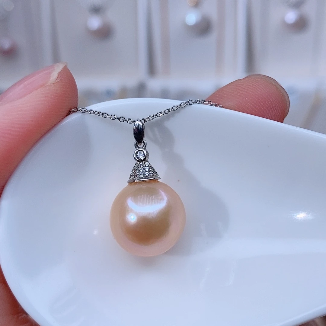 颈饰银S925镶嵌淡水珍珠