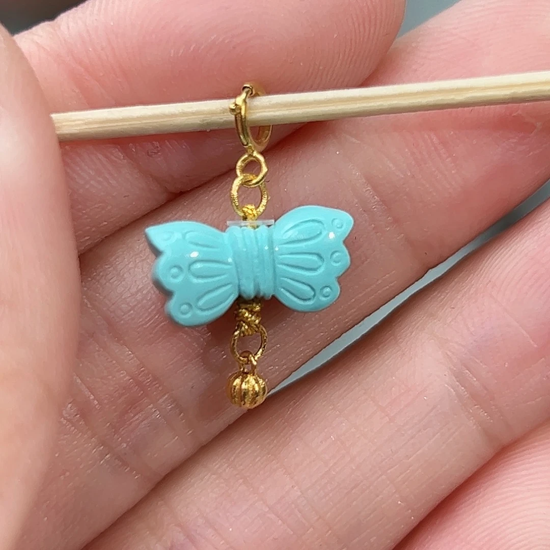 绿松石珠宝奇石18K金镶嵌