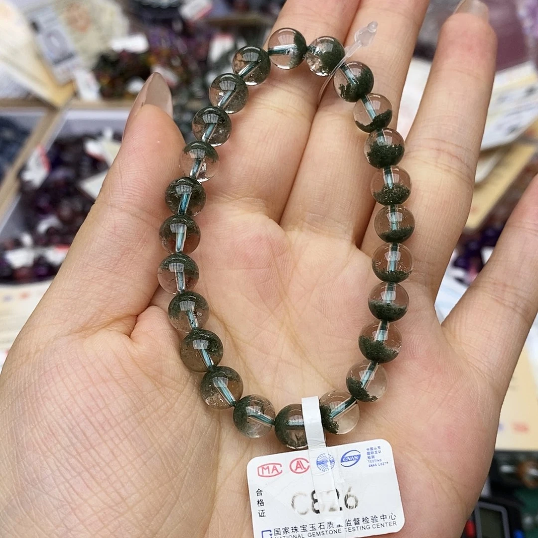 水晶手链未镶嵌C826 绿幽灵 8m