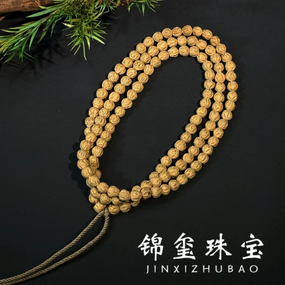 锦玺珠宝 原桩莲花 原生态百香籽 多圈手串精品无修