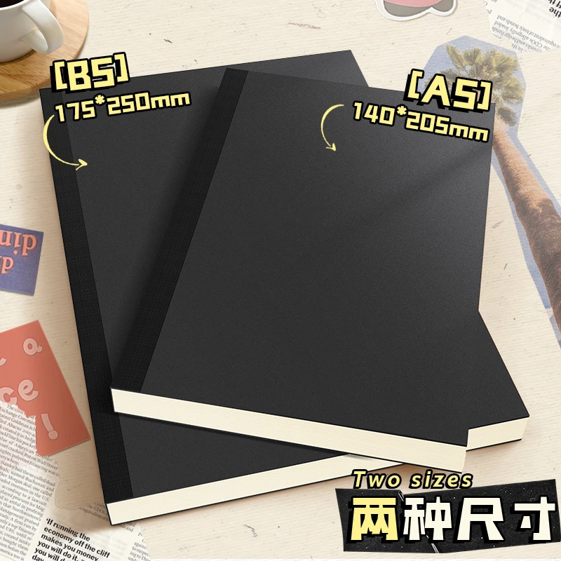 b5复古牛皮记录本a5空白本小学生高中专用工作草稿纸大学笔记本子