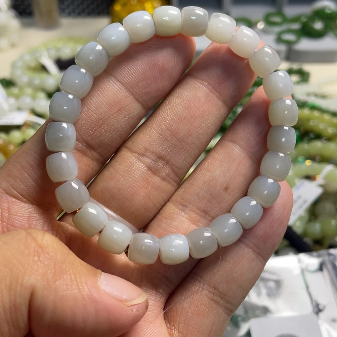 和田玉未镶嵌手链025