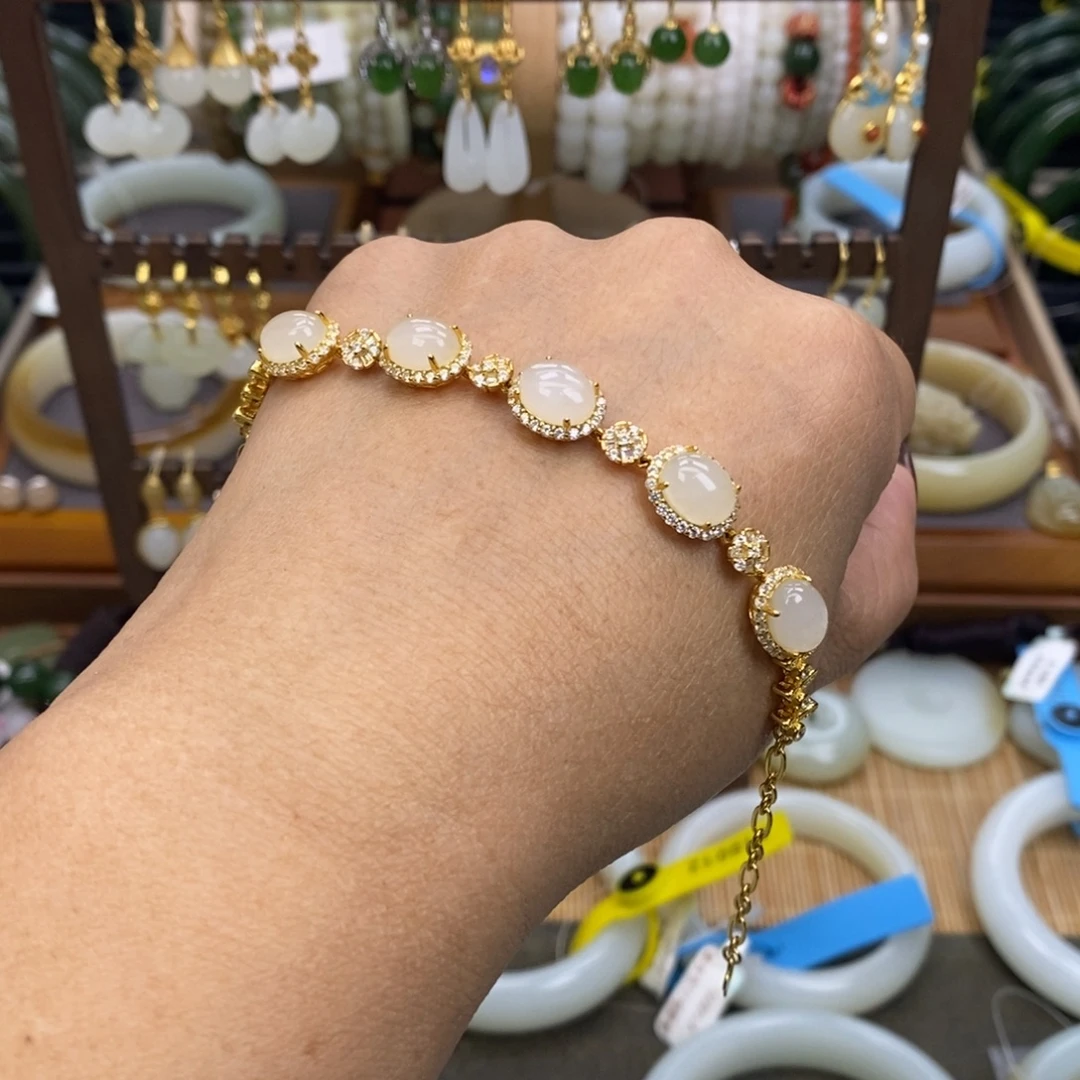 和田玉未镶嵌手链