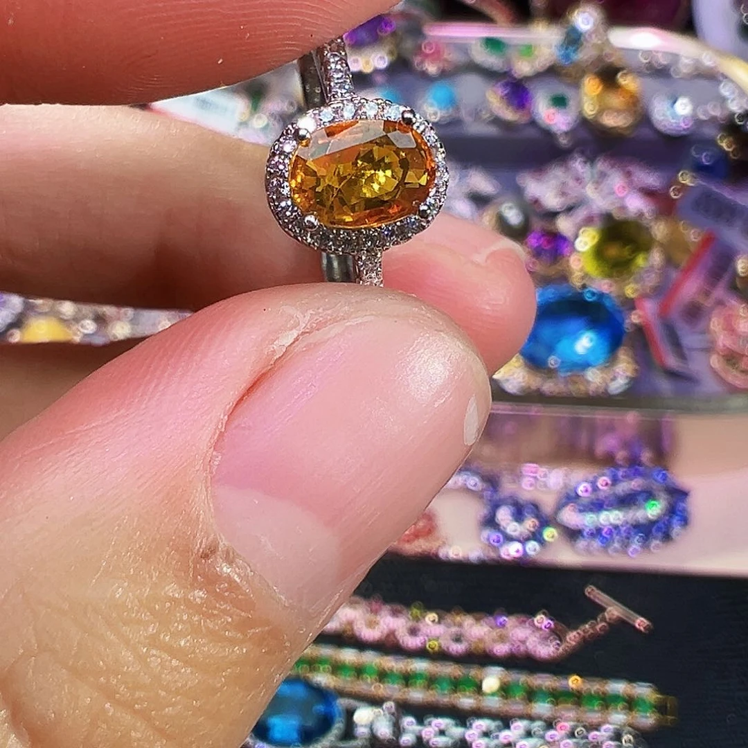 银S925镶嵌珠宝奇石蓝宝石