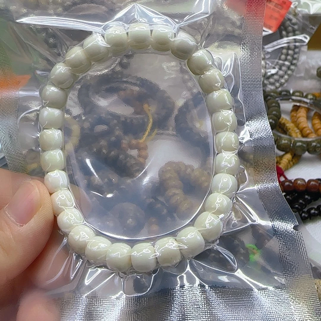 星月菩提手串73白玉菩提桶87单圈