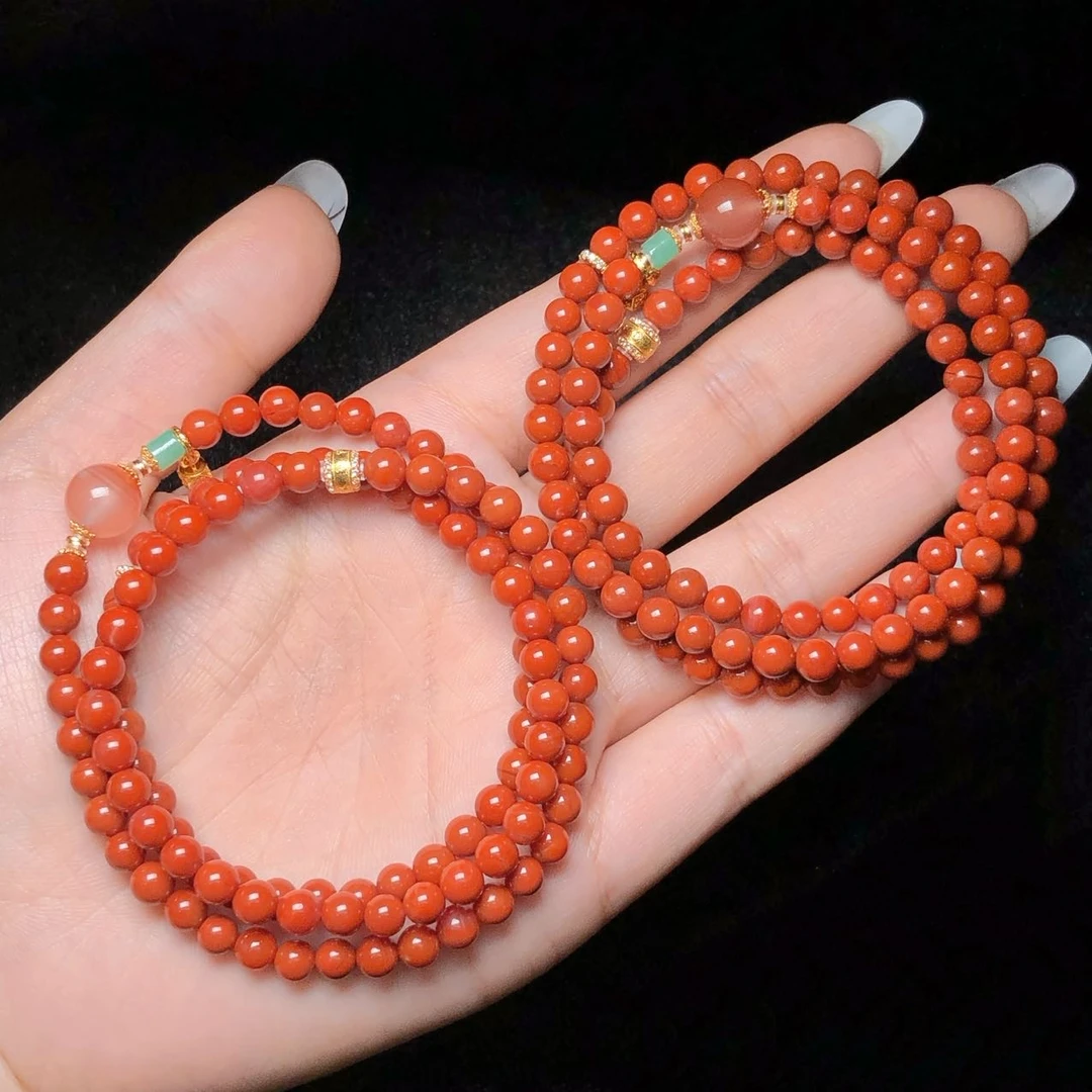 【云上】南红DIY多圈手串-多样性发其一-5mm-DS52441（甄选）