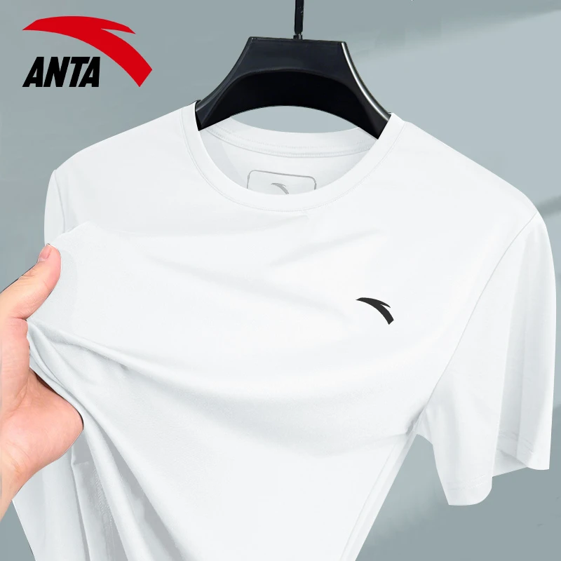 安踏男士短袖t恤夏季新款透气运动冰丝速干上衣半袖男款952527139