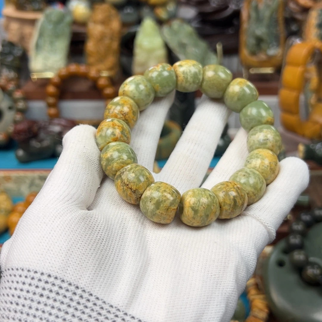 舵***G岫岩河磨玉（透闪石质玉）未镶嵌手串