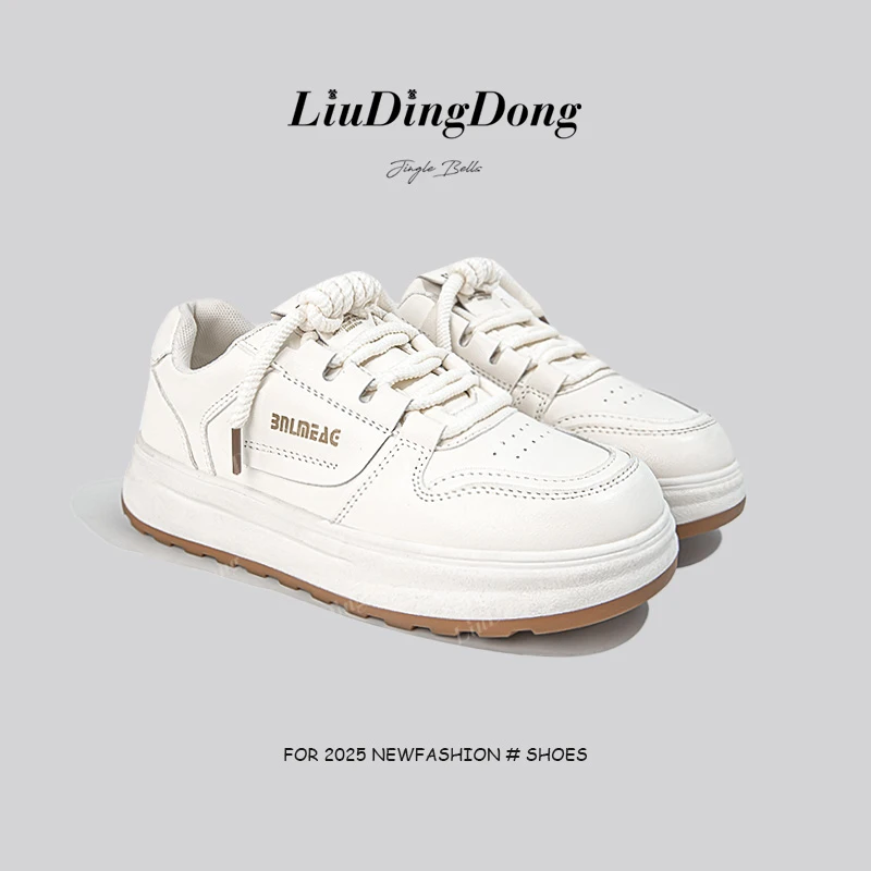 厚底金标小白鞋2025早春新款百搭洋气舒适运动休闲板鞋