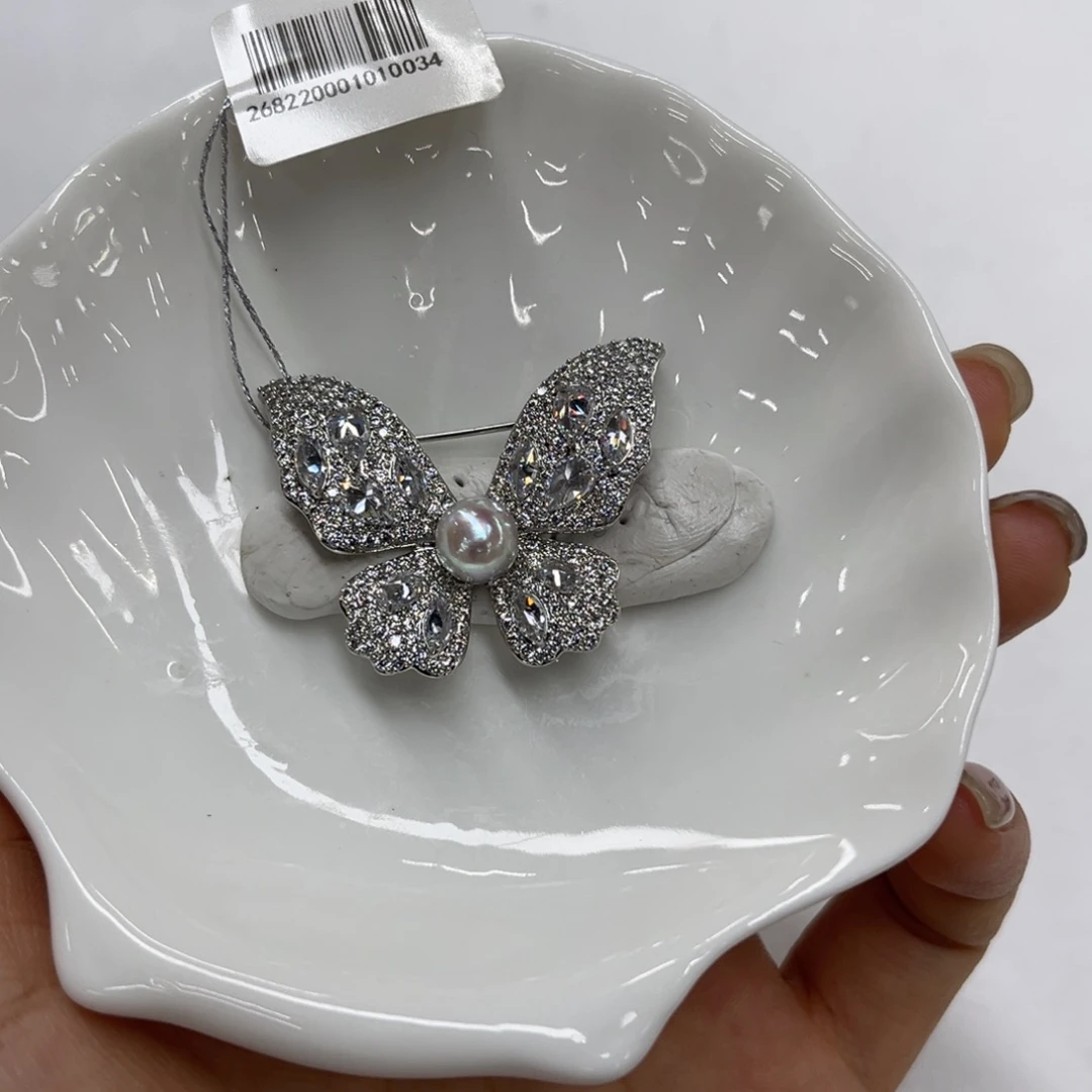 合金海水珍珠胸饰8-9mm