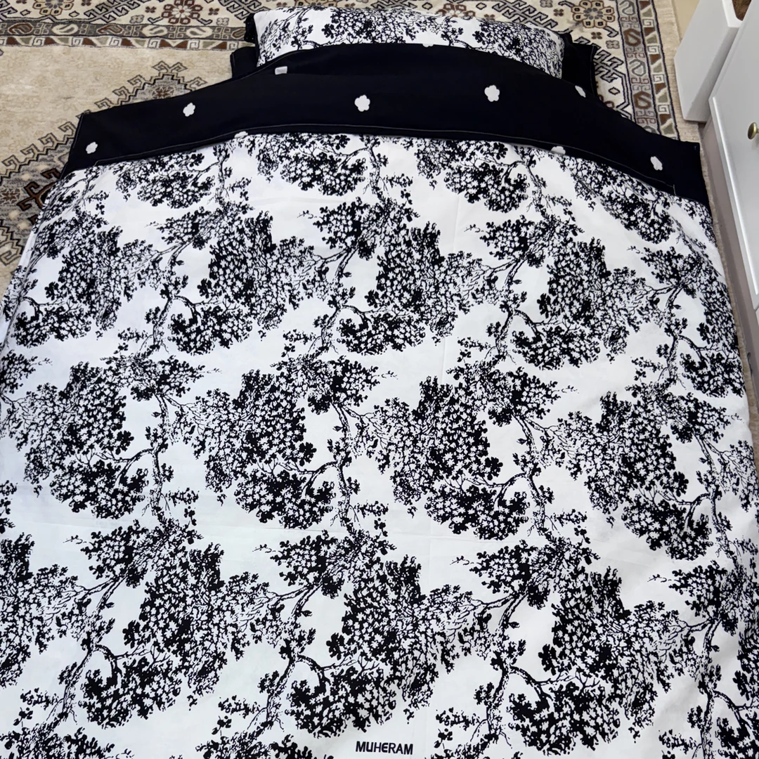 新款黑白树花开款单人三件套