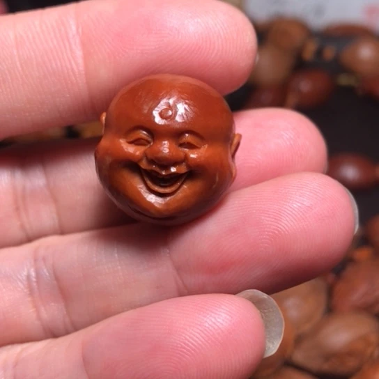 手串/手链橄榄核笑佛头百搭鸡血大红料