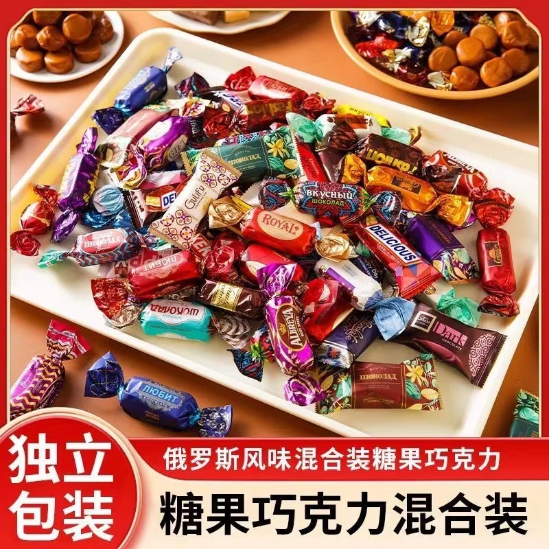俄罗斯风味混合糖果巧克力太妃糖年货喜庆-1