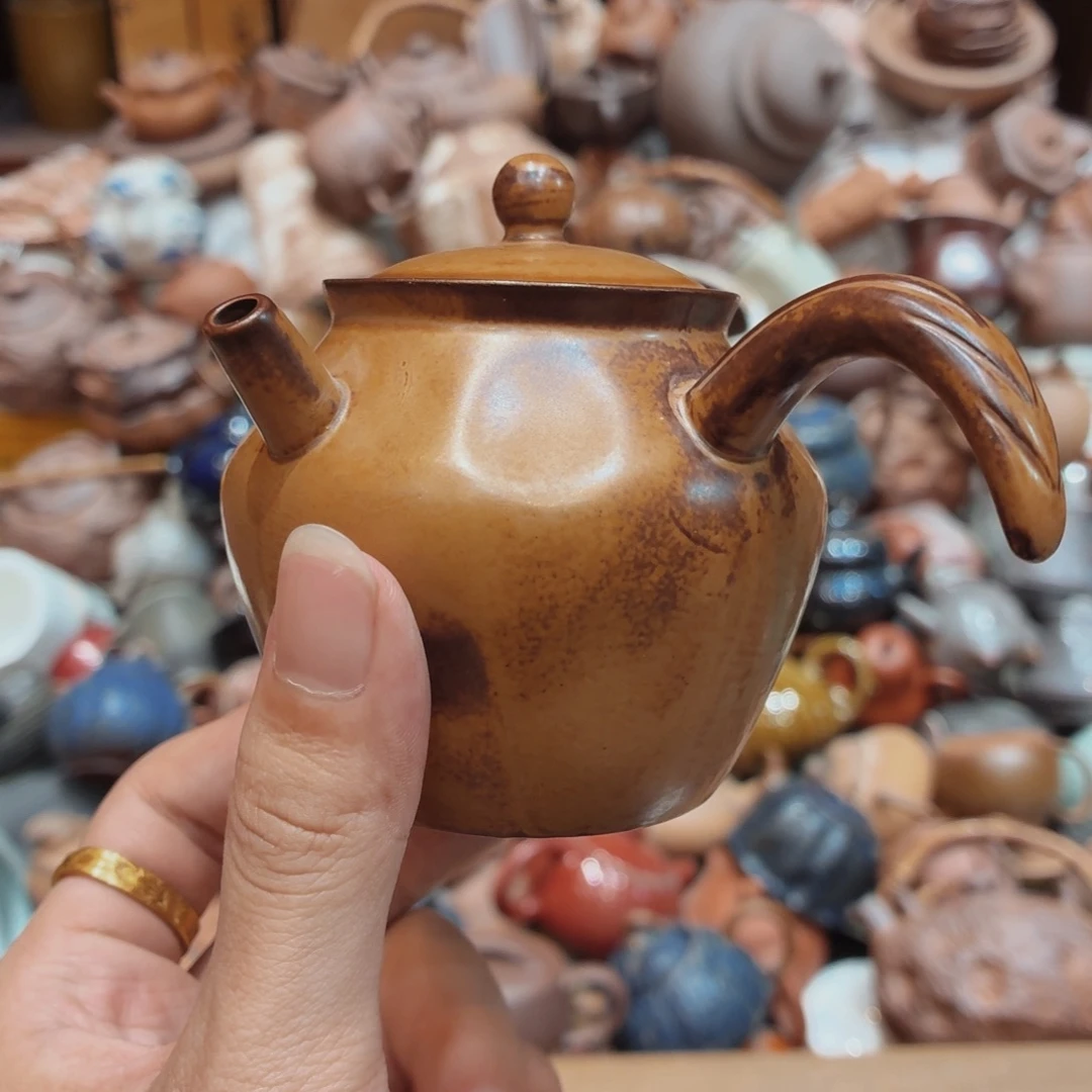 柴烧老岩泥高温茶器皿