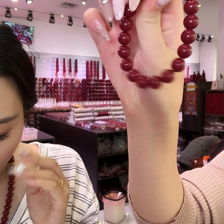 天然辰砂紫砂10mm