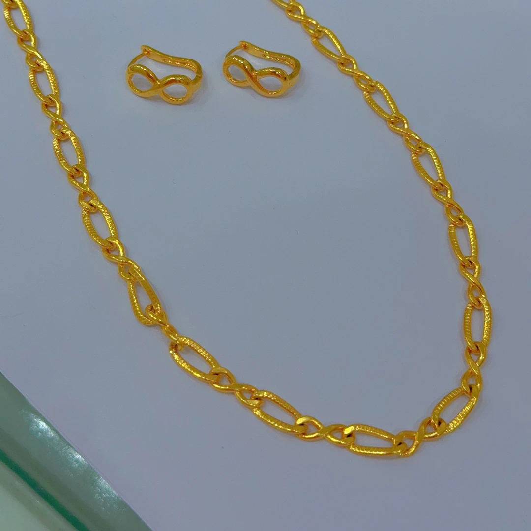 钛钢项链 工艺温柔风ins风环环项链