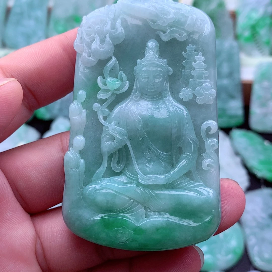 翡翠未镶嵌吊坠(不含链)