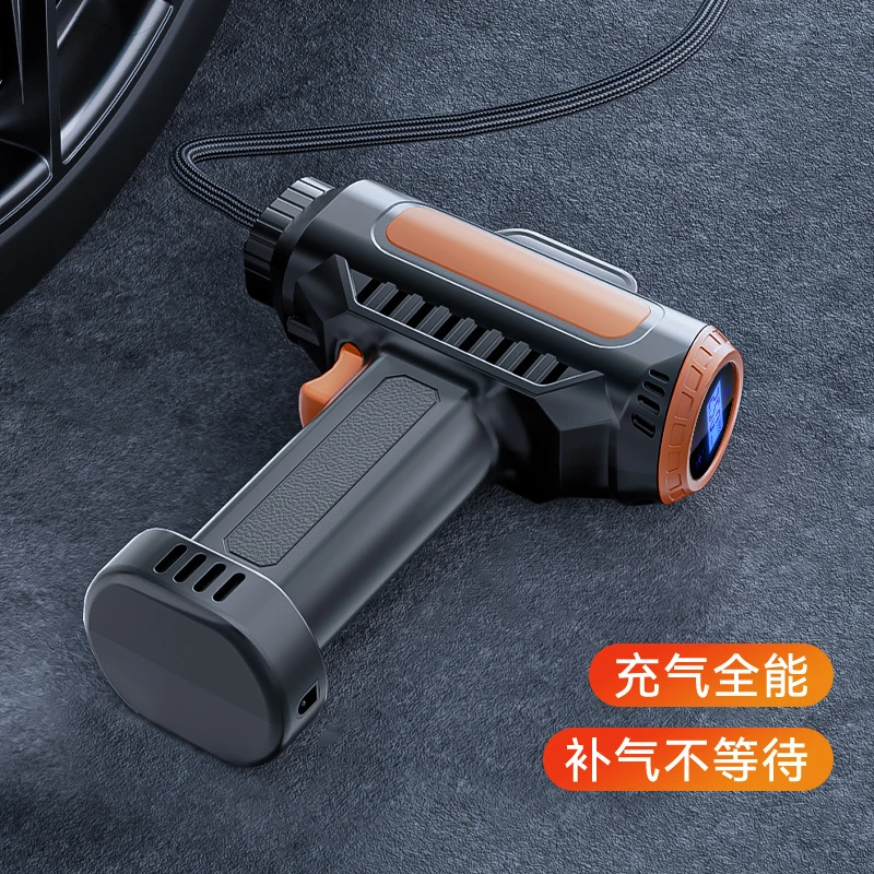 迷你跨境车载便携无线高速充气泵汽车电动车通用打气泵