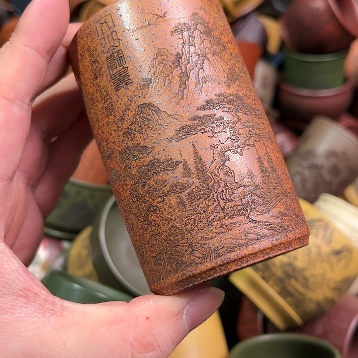 紫砂茶杯全手工紫砂主人杯