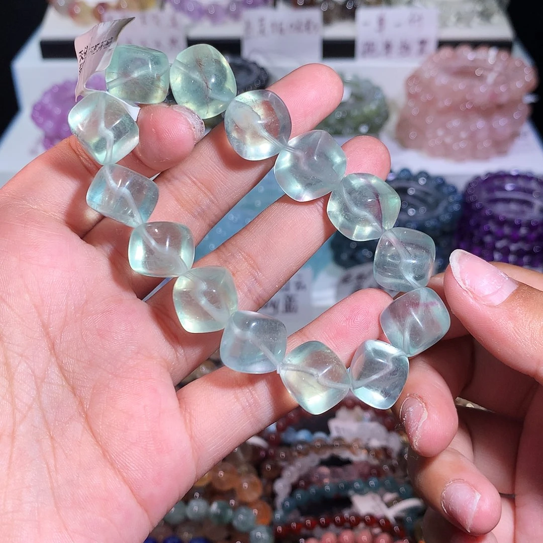 未镶嵌手链水晶绿萤石妞妞12