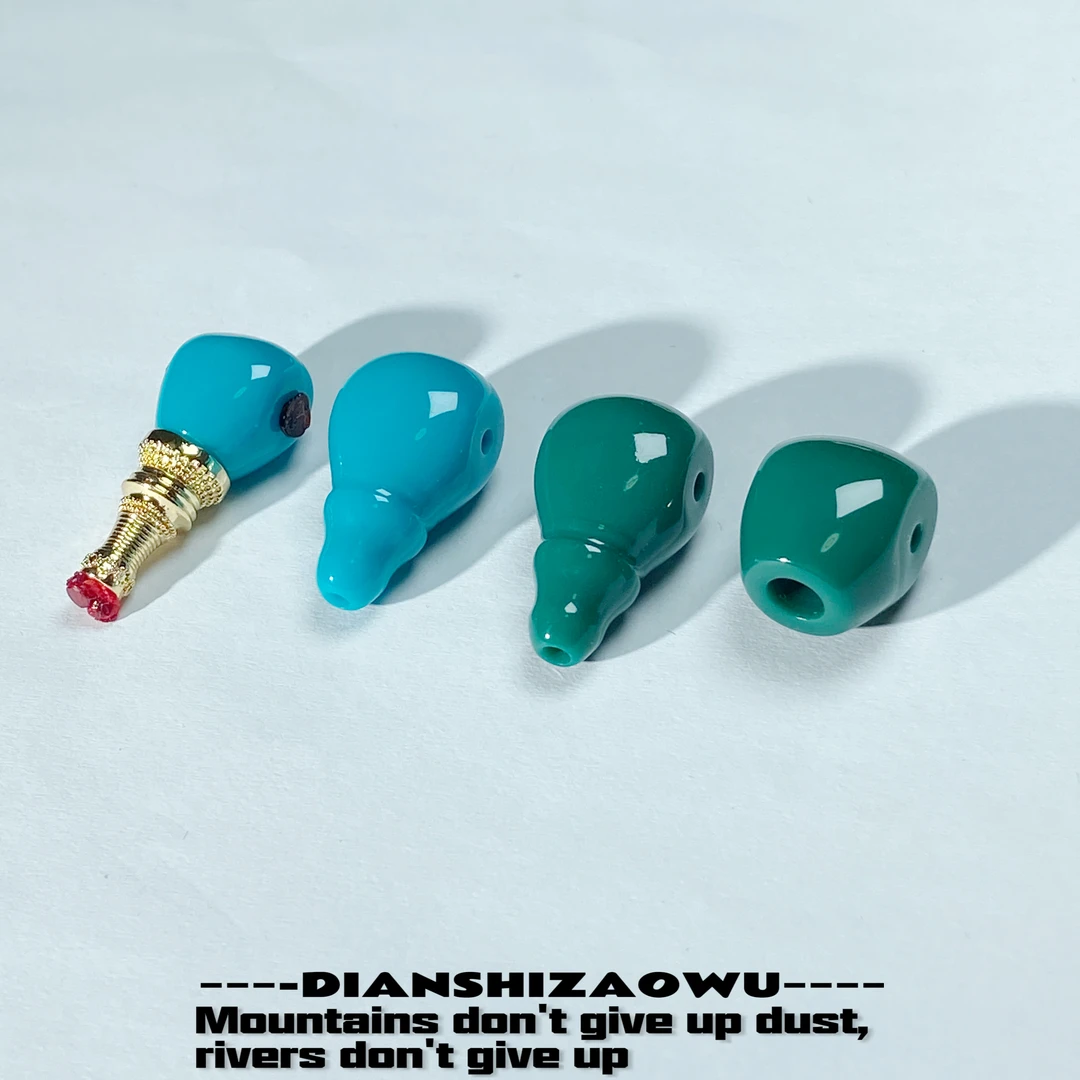 【点石】对孔10mm.12mm高瓷玉化暴力蓝地狱色三通配饰