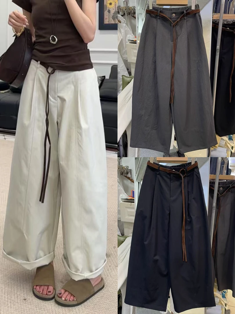 DALIANSU/大脸酥-4623   秋季设计感显瘦宽松阔腿裤