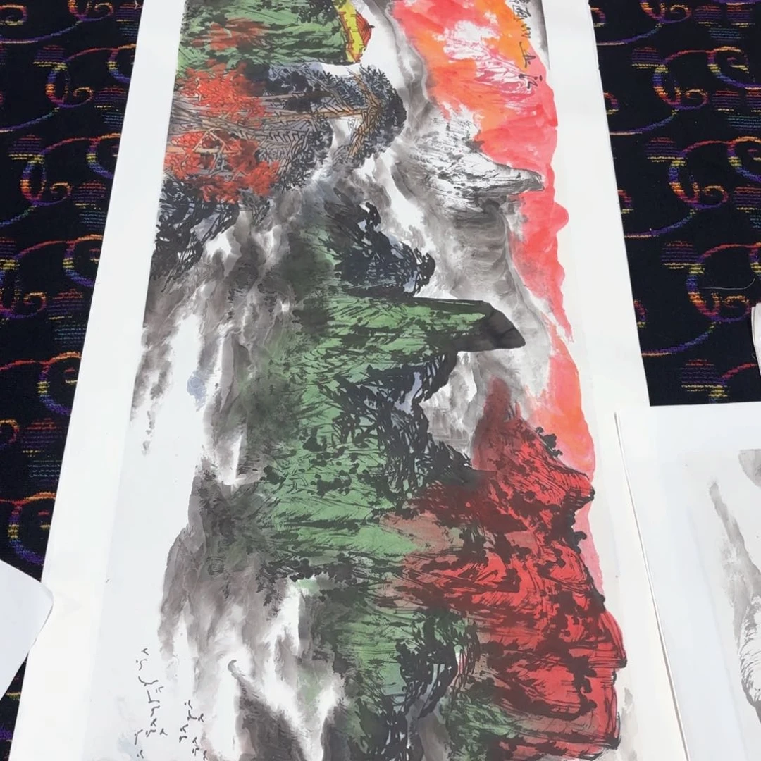 国画苗华小六尺童