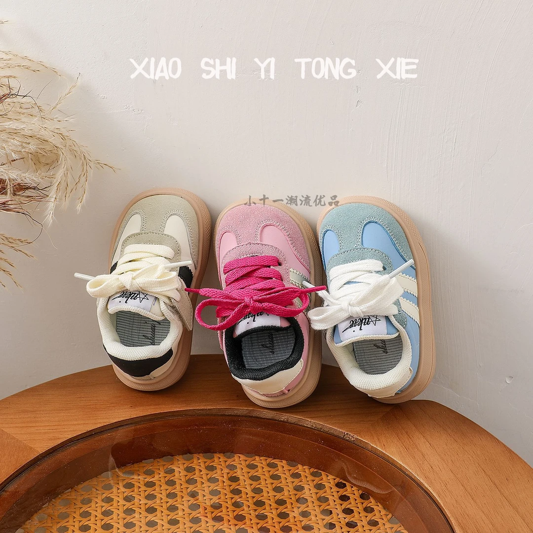 儿童德训鞋春夏季新款女童男童运动鞋休闲鞋板鞋宝宝时尚软底童鞋