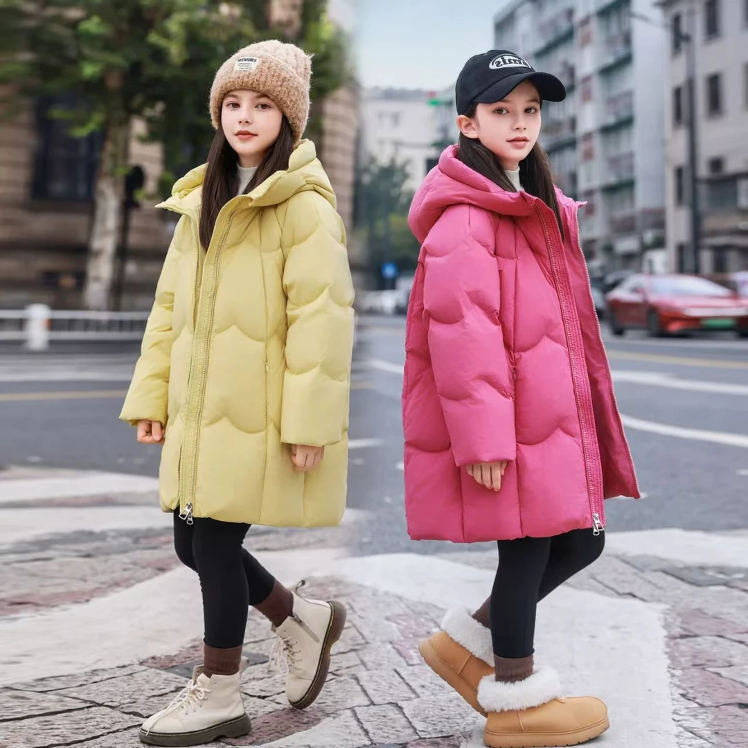 波司登官方儿童羽绒服女童联名娑奈白鸭绒女孩中大童加厚保暖外套