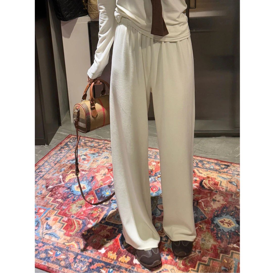 『GTYU』秋冬超舒适 醋酸山羊绒面膜裤 一片式无侧缝休闲长裤 6058