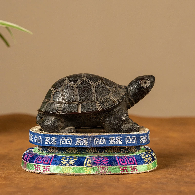 清 紫檀龟形镇纸古董收藏