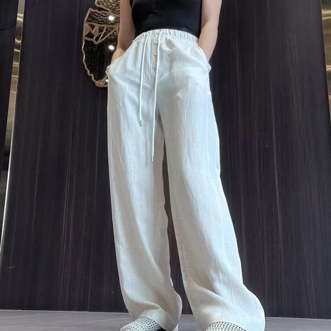 【云朵触感】纯色百搭裤子女款爆款2025新款夏天薄款显瘦85020