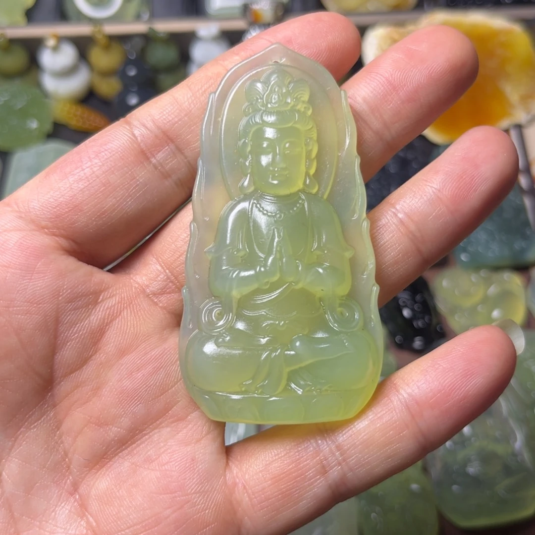 蛇纹石玉未镶嵌吊坠(不含链)