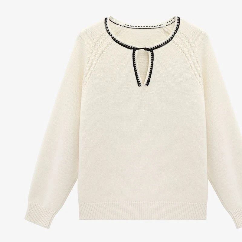 百搭老钱风女装毛衣-B0625B5EW