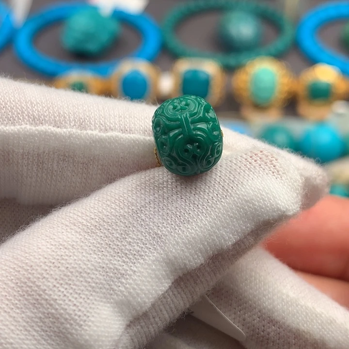 绿松石未镶嵌发饰10*8mm